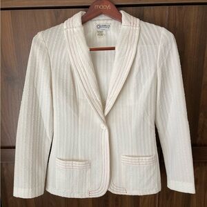 Loubella Vintage Soft White Women's Blazer Jacket